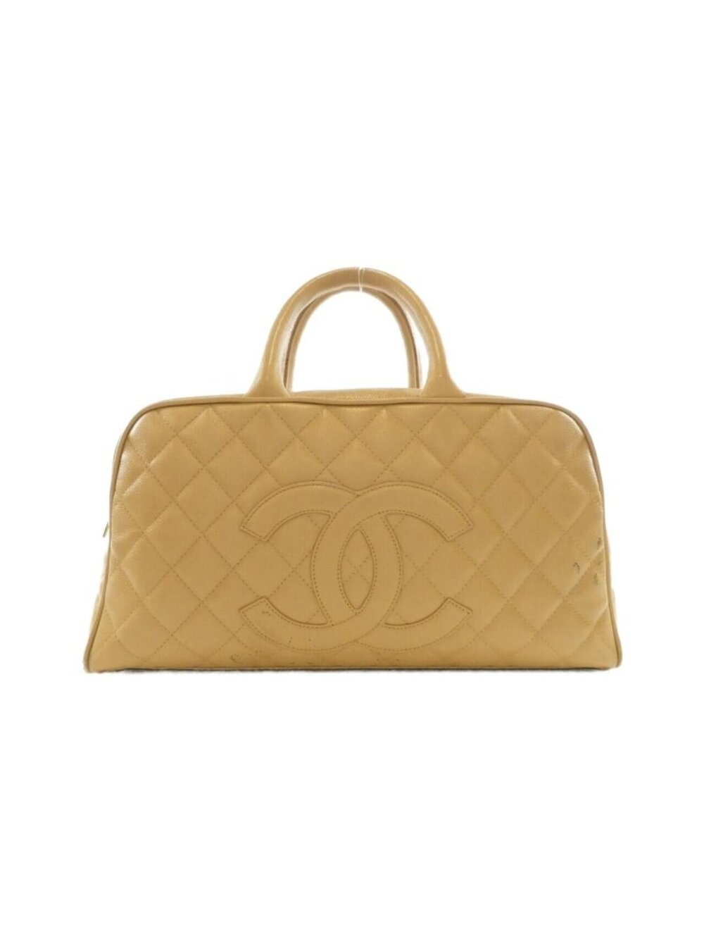 Chanel Boston Bag Travel Bags Beige